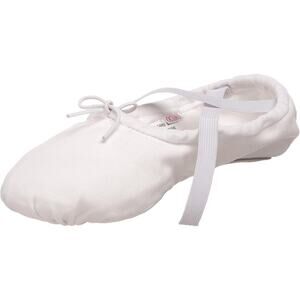 Dance Ballet Shoes Sansha Adult 5M Canvas Split Sole Cross Strap White Youth